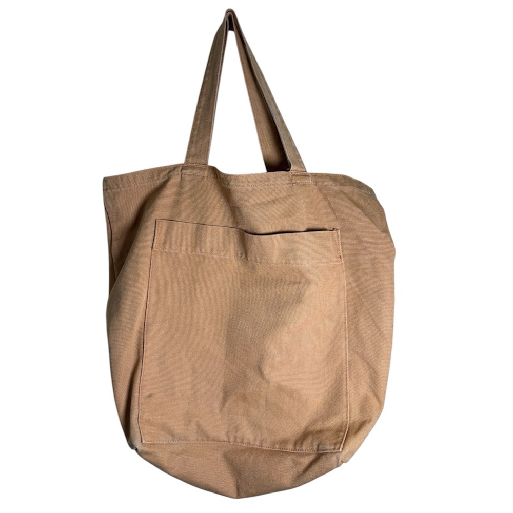 Baggu Duck Bag Giant Pocket Tote Washed Adobe Shopper Canvas Carryall Book Bag - Picture 2 of 9